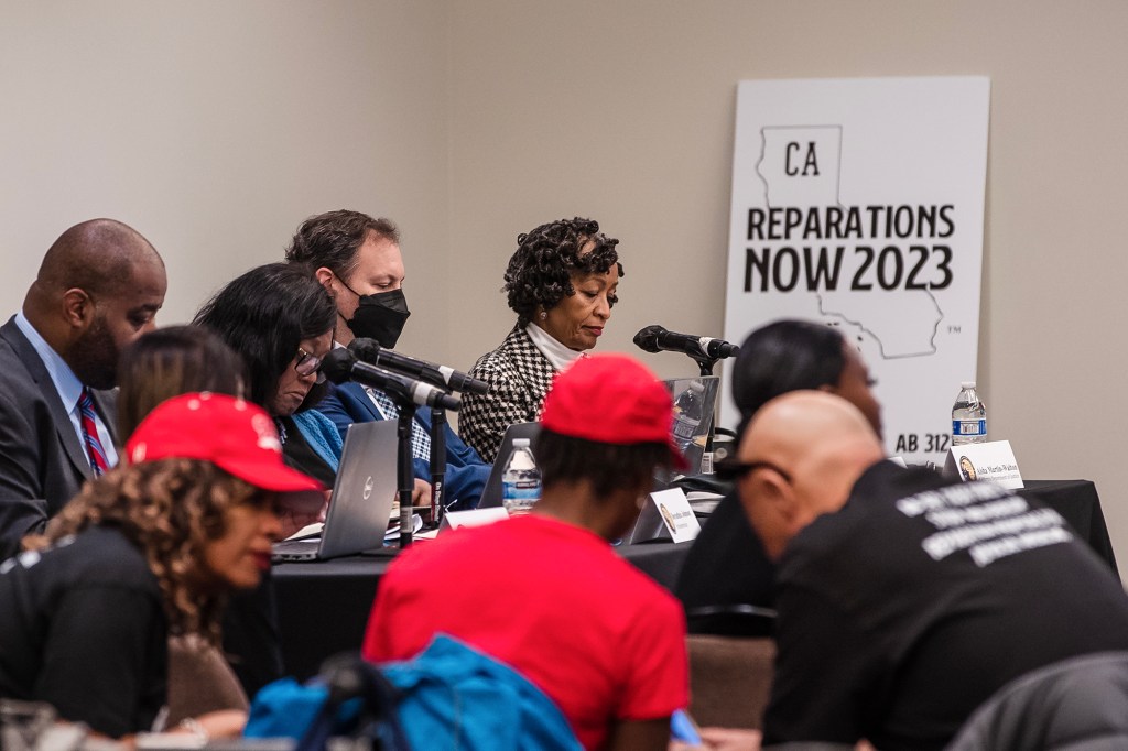 A Reparations Task Force Meeting at San Diego State on Jan. 28, 2023. Photo by Ariana Drehsler, CalMatters