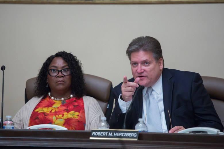 Former State Sen. Robert Hertzberg, a Democrat from Van Nuys, chairs a Senate Governance and Finance Committee meeting in 2015 at the state Capitol in Sacramento. Photo by CalMatters