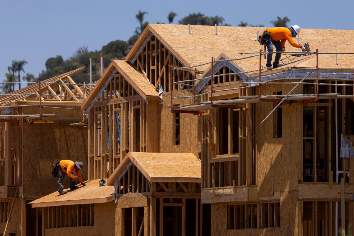 Residential single family homes under construction in the community of Valley Center on June 3, 2021. Photo by Mike Blake, Reuters